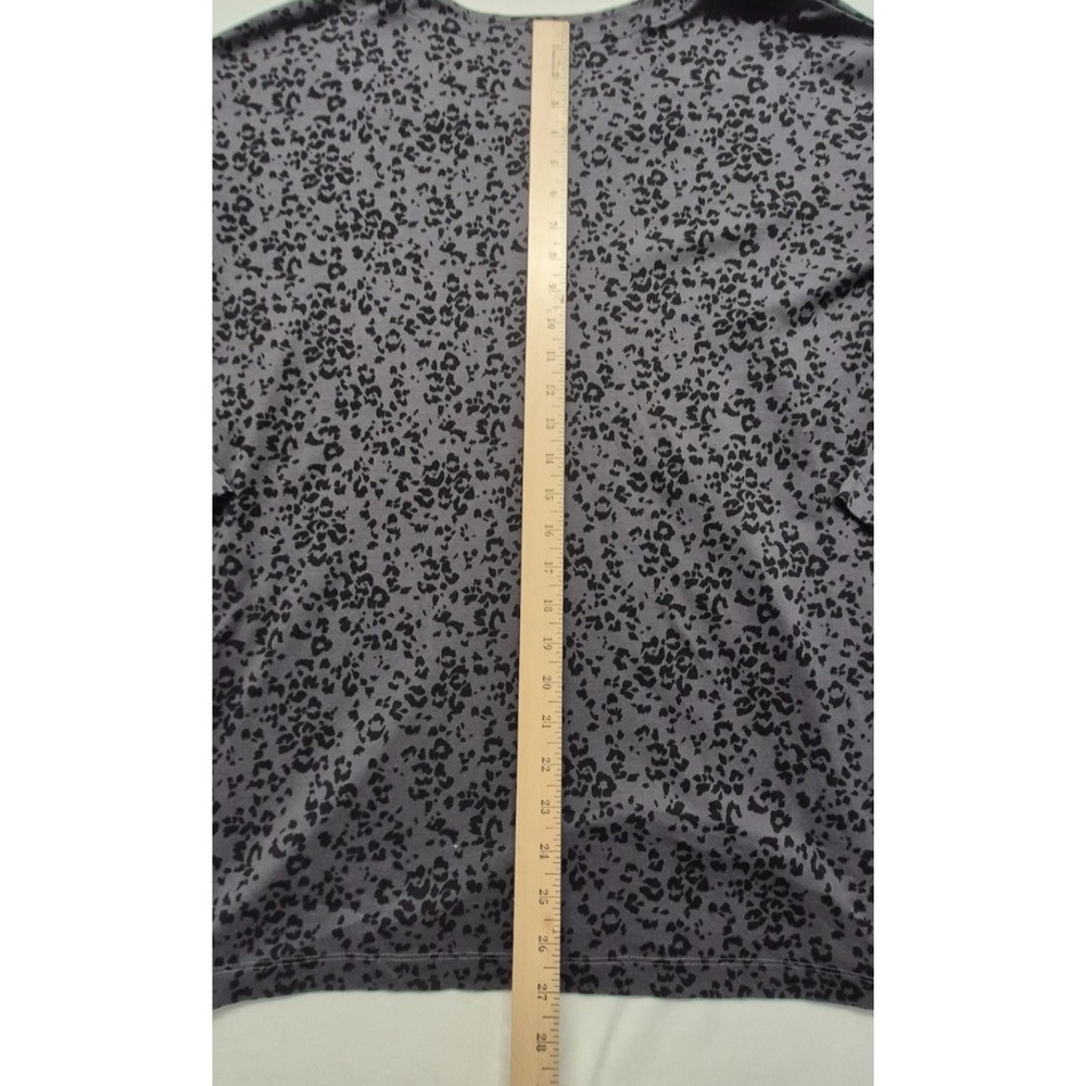 J Jill Women's Tunic Small black/gray‎ animal print Simply Supima Cotton v-neck - Picture 9 of 12